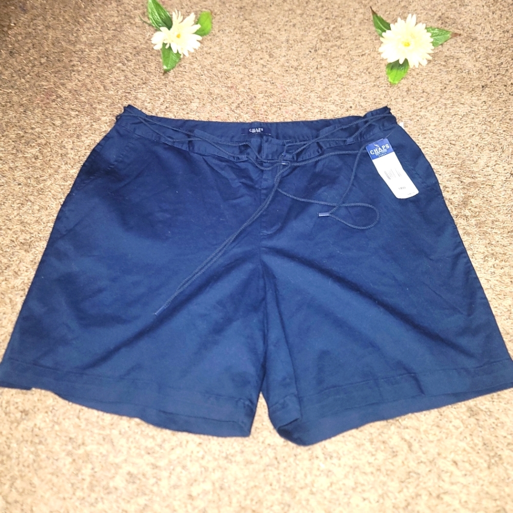 New Chaps short casual color blue Navy